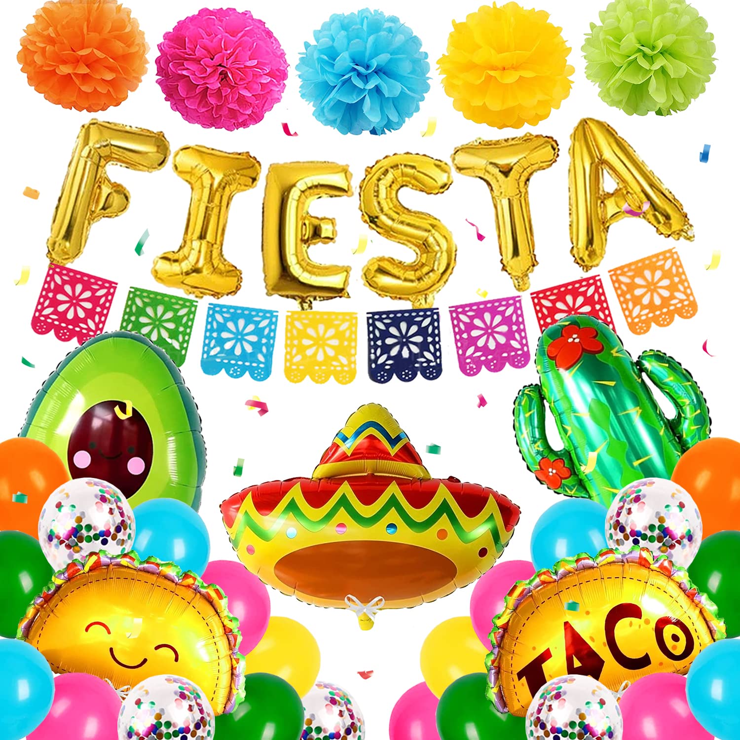 A stock image illustrating fiesta party supplies concepts