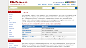 FJA Products - Xerox Supplies