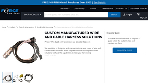 FORCE America - Custom Wire and Cable Harness Solutions