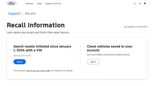 Ford - Recent Vehicle Recalls