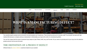 For Your Rights - Manufacturing Defects
