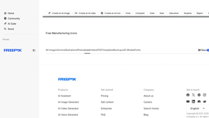Freepik - Manufacturing Icons