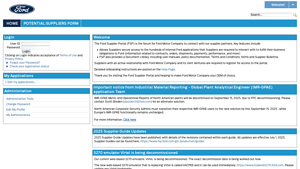 Ford - Supplier Portal