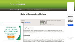 Saturn Corporation - Small Cars