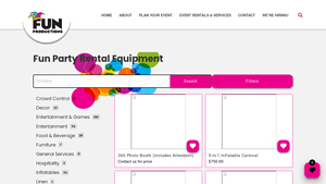 Fun Productions - Party Rental Equipment & Event Planning Services