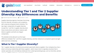 Gainfront - Supplier Diversity Management