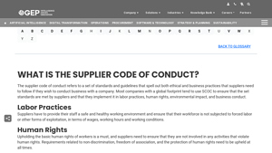 GEP - Supplier Code of Conduct