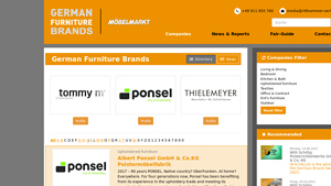 German Furniture Brands - Upholstered and Bedroom Furniture