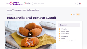 Giallo Zafferano - Mozzarella and Tomato Supplì