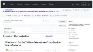 GitHub - Windows 10 HEVC Video Extensions