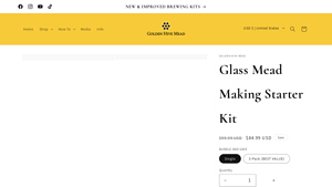 Golden Hive - Glass Mead Making Starter Kit