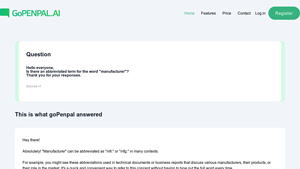 Gopenpal - Manufacturer Abbreviations Guide