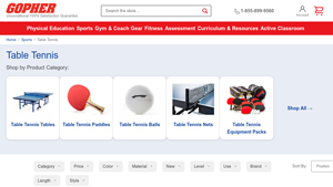 Gopher Sport - Table Tennis Equipment