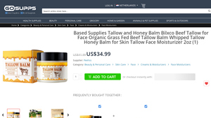 Peehss - Organic Grass Fed Beef Tallow & Honey Balm