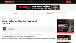 Grassroots Motorsports - Buyback Vehicle Insights