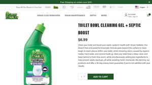 Green Gobbler - Toilet Bowl Cleaning Gel + Septic Boost
