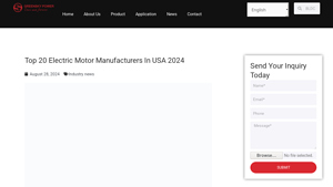 General Electric - Standard Motors & ABB - Induction Motors