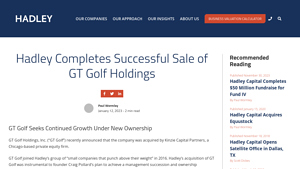 GT Golf Holdings - Consumable Golf Products