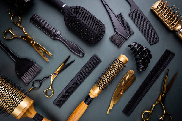 A stock image illustrating hairdressing supplies concepts