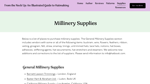 Hatbook - Millinery & Hat Making Supplies