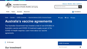 Australia - COVID-19 Vaccine Agreements