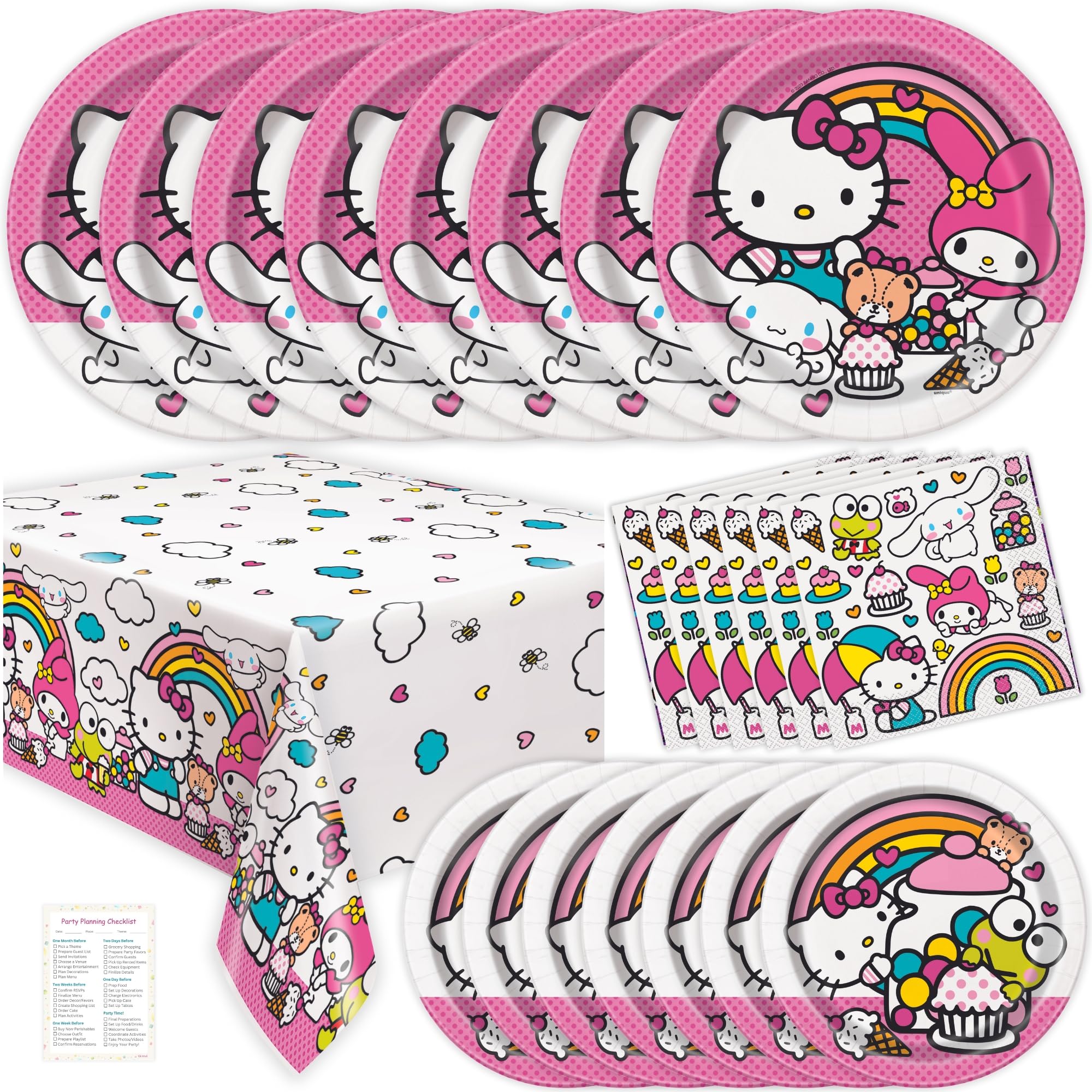 A stock image illustrating hello kitty birthday supplies concepts