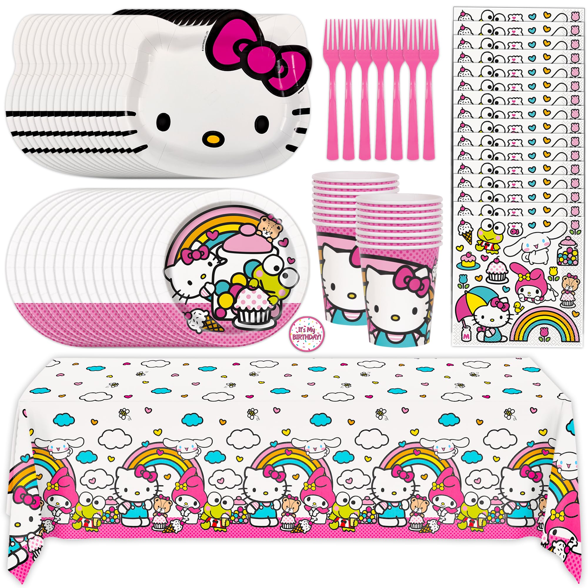 A stock image illustrating hello kitty birthday supplies concepts