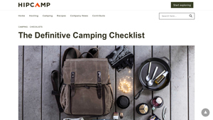 Hipcamp - Essential Campsite Gear