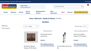 Home Outlet - Bathroom Vanities with Sinks