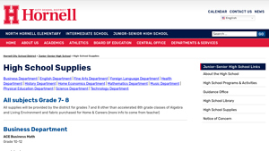Hornell City Schools - Essential High School Supplies