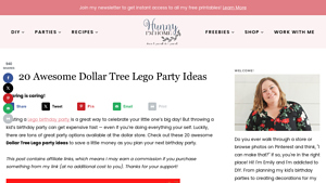 Hunny I'm Home DIY - Dollar Tree LEGO Party Supplies
