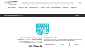 Frozen Dessert Supplies - Ice Cream Equipment