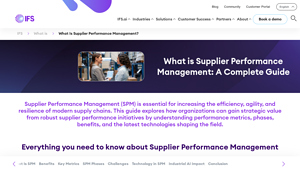 IFS - Supplier Performance Management