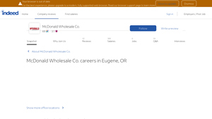 McDonald Wholesale Co. - Employee Insights
