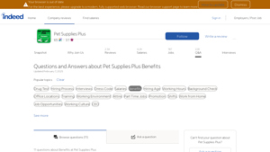Pet Supplies Plus - Health Insurance Coverage
