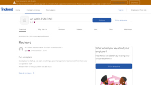AK WHOLESALE INC - Employee Insights