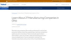 Ohio Manufacturing - Key Companies