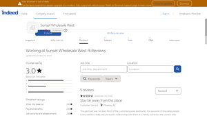 Sunset Wholesale West - Employee Insights