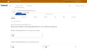 Walters Wholesale Electric - Locations & Ratings