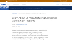 Manufacturing Leaders - Key Players in Alabama