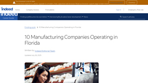 Manufacturing Companies - Key Players in Florida