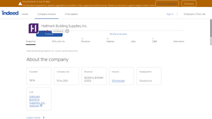 Hallmark Building Supplies - Employee Insights