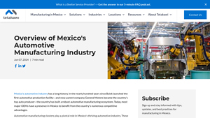 Mexico's Automotive Industry - Major OEMs and Economic Impact