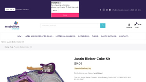 Instaballoons - Justin Bieber Cake Kit
