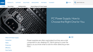 Intel - Power Supply Unit (PSU) Guide