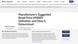 Manufacturer's Suggested Retail Price - Key Concept