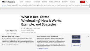 Investopedia - Real Estate Wholesaling Explained