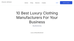 Italian Artisan - Luxury Apparel