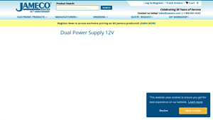 Jameco - Dual Power Supply 12V