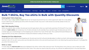Jones T-Shirts - Bulk Discounts & Free Delivery